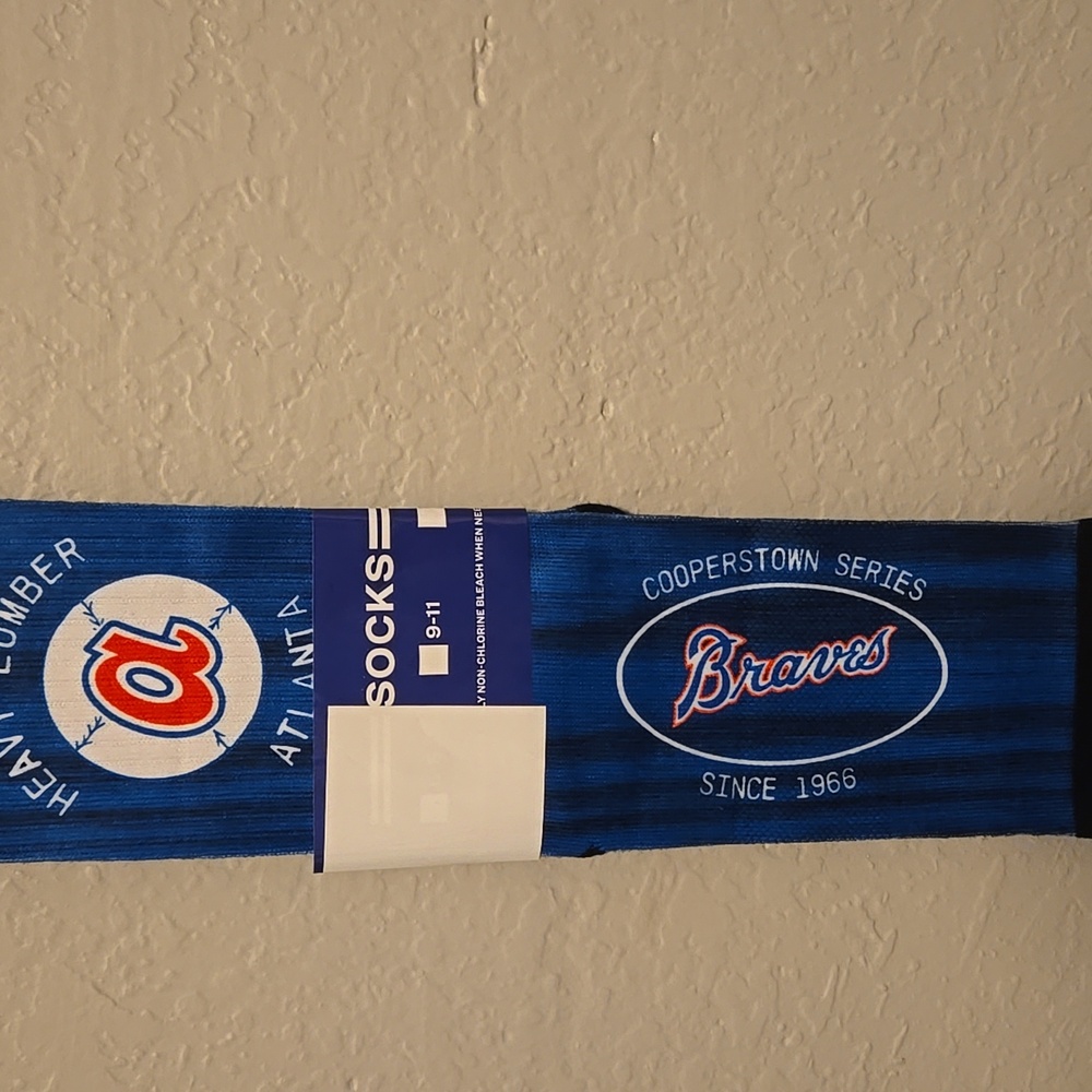 Stance Blue Atlanta Braves Socks, MLB, Mens L, Size 9-13 - Picture 3 of 3